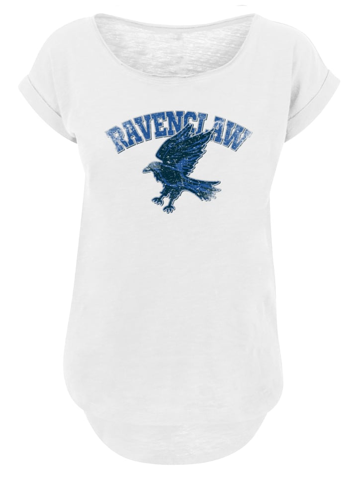 

Удлиненная футболка с эмблемой Гарри Поттера Когтеврана в белом цвете F4NT4STIC