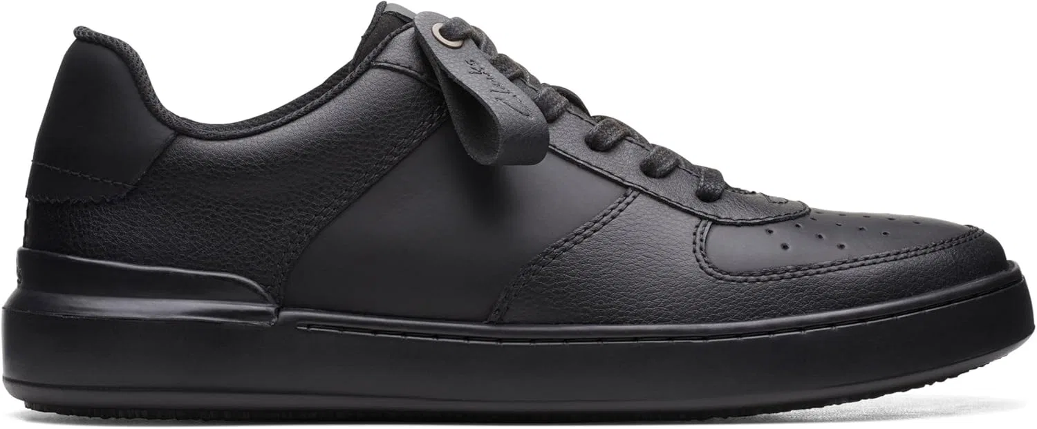 Мужские кроссовки Clarks Courtlite с галстуком, Black (Black Leather) — фото 2