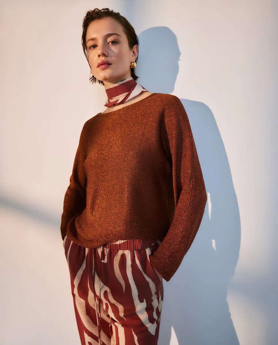 

Женский свитер с длинным рукавом Woman El Corte Inglés, цвет Terracota