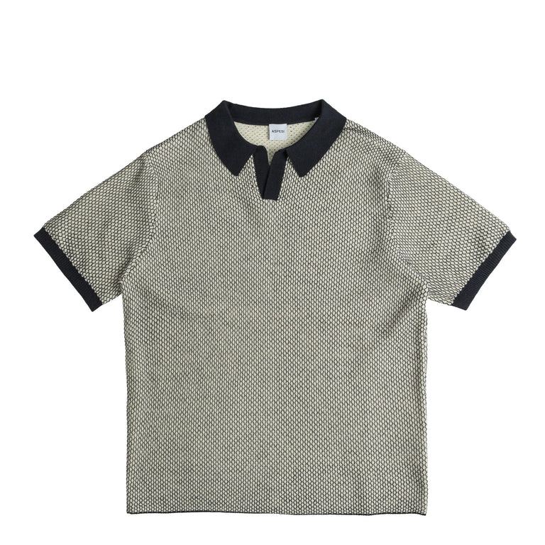 

Футболка Aspesi Short Sleeve Knitted Polo Shirt ASPESI, синий