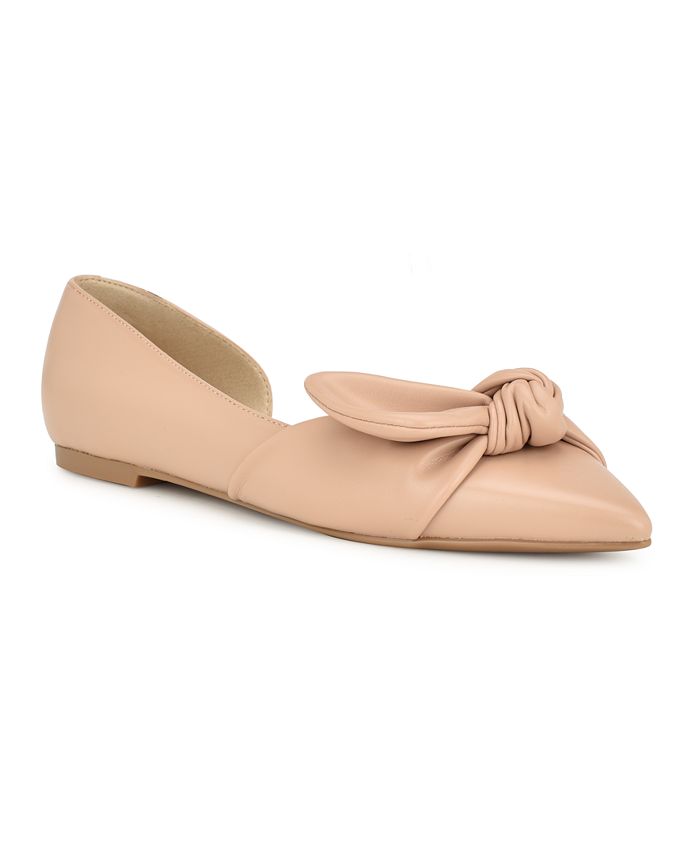 

Женские платья на плоской подошве с острым носком Bannie D'Orsay Nine West, цвет Light Natural- Faux Leather