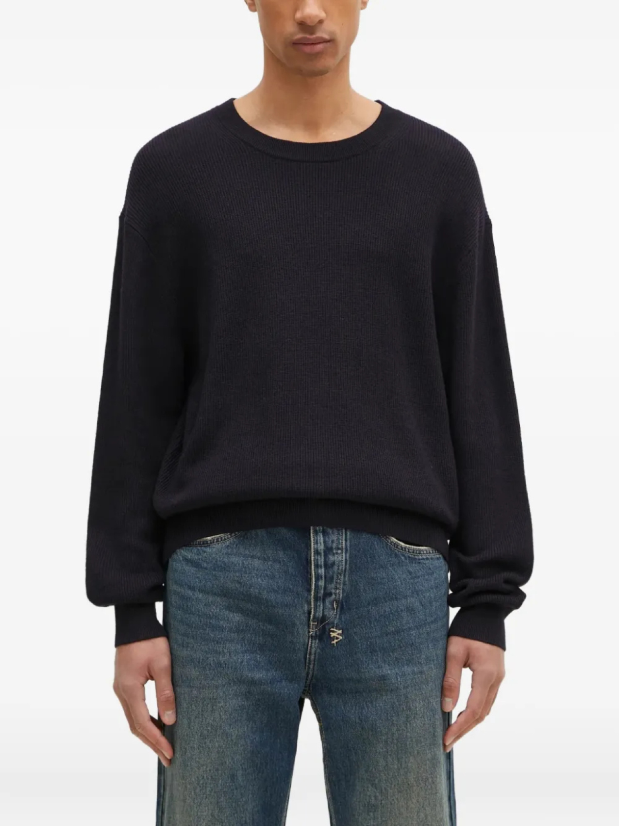 

Свитер Paul Smith с круглым вырезом, ребристая вязка, черный