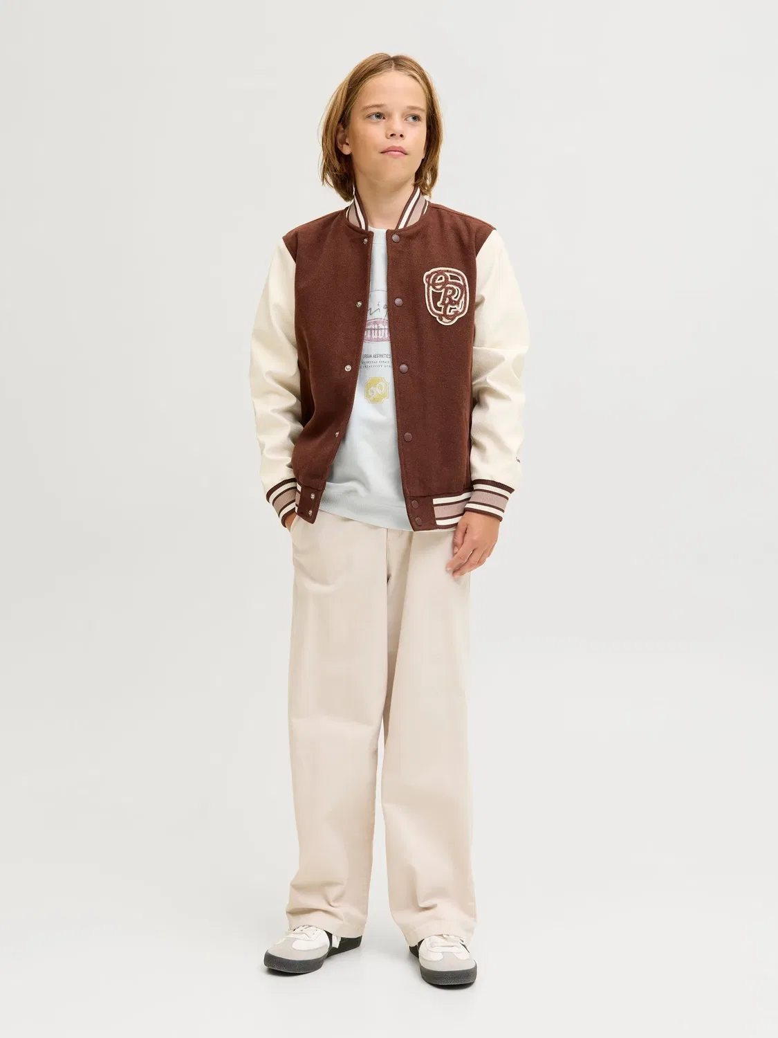 Свитшот с принтом JACK & JONES Junior, cloud dancer — фото 4
