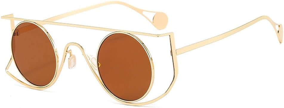 

Винтажные круглые солнцезащитные очки для мужчин, маленькая оправа, легкосплавные, женские солнцезащитные очки с защитой от УФ-излучения UV400, очки для вождения в стиле стимпанк TKKTLLT, C4gold-brown