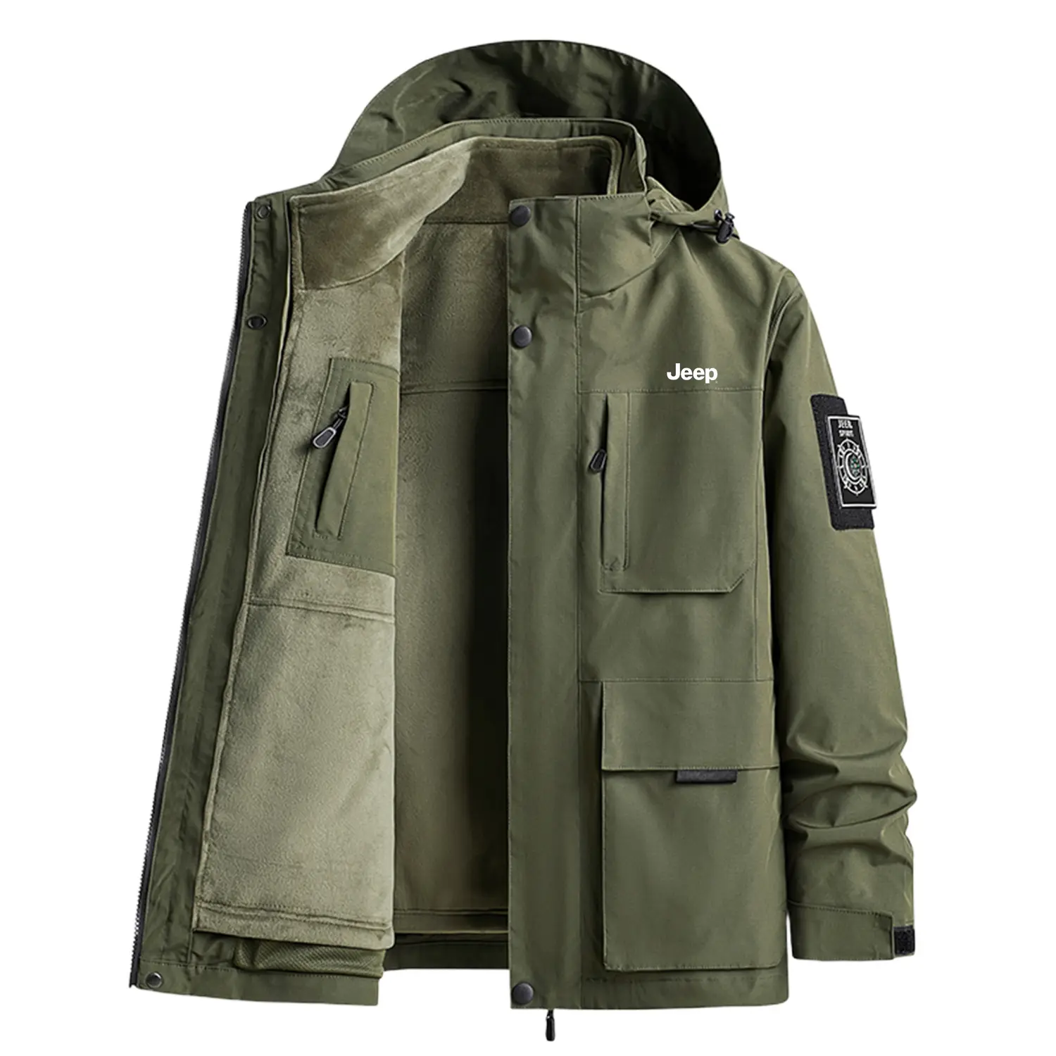 

Jeep Износостойкая водонепроницаемая ветровка унисекс, Army Green