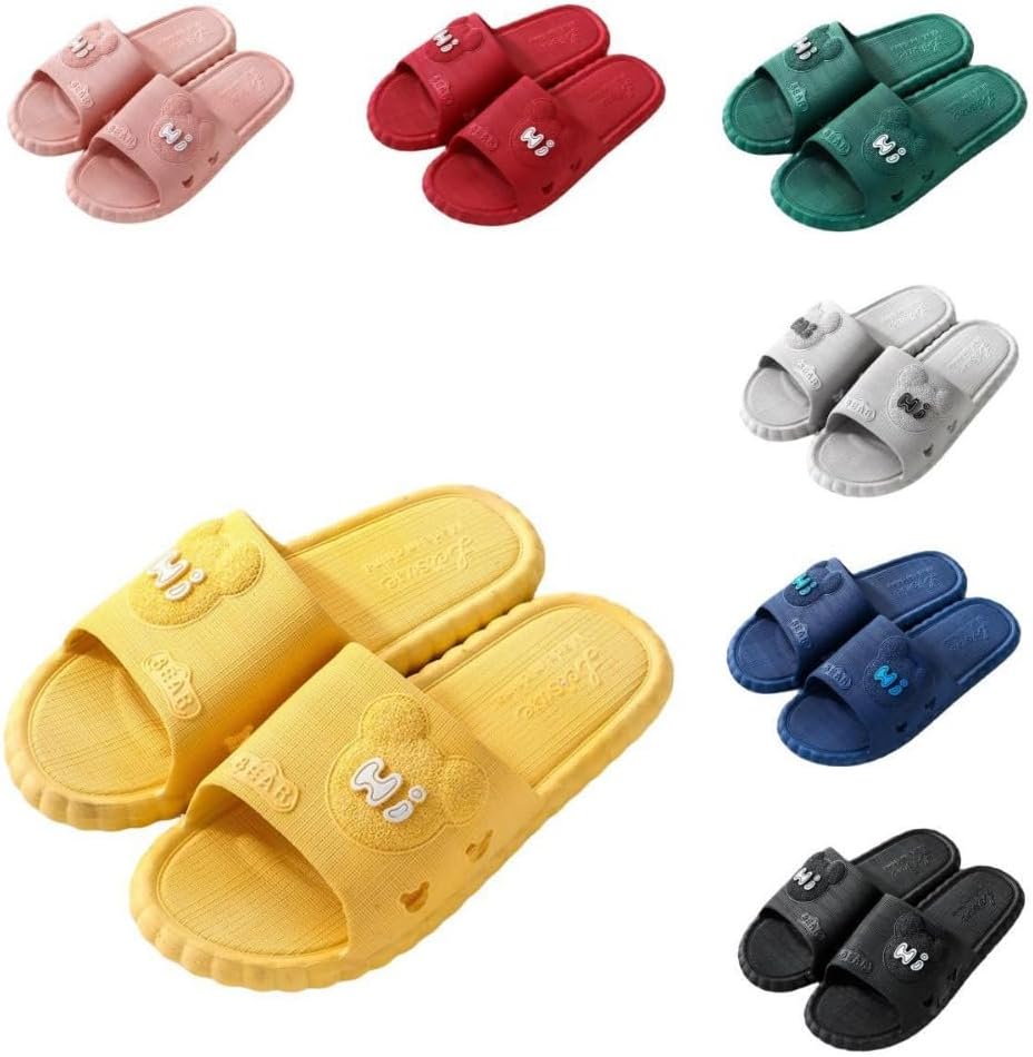 

Милые шлепанцы с мишкой для женщин Albiva, желтый