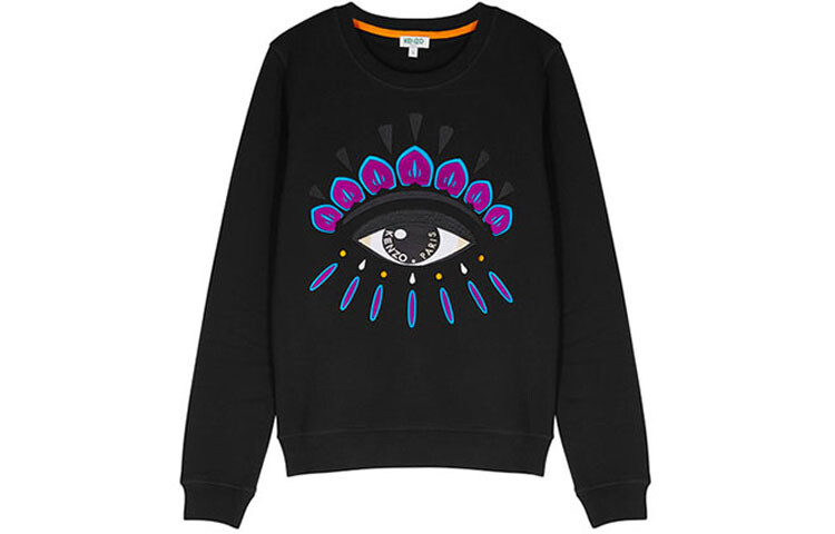 

Толстовка женская Kenzo, черный / сине-фиолетовый