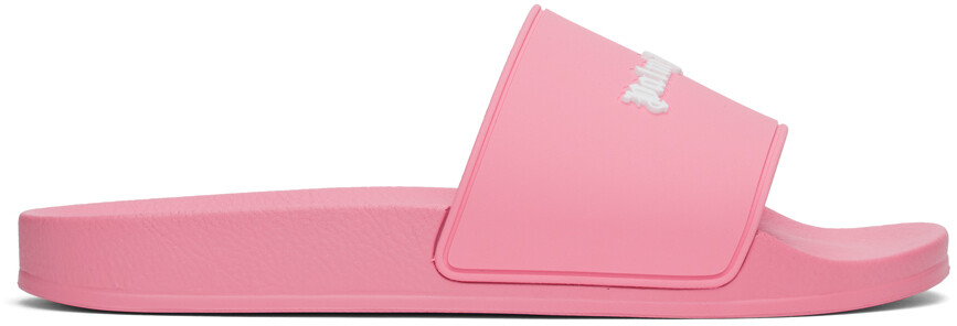 

Шлепанцы для бассейна с розовым логотипом Palm Angels, Fuchsia fluo