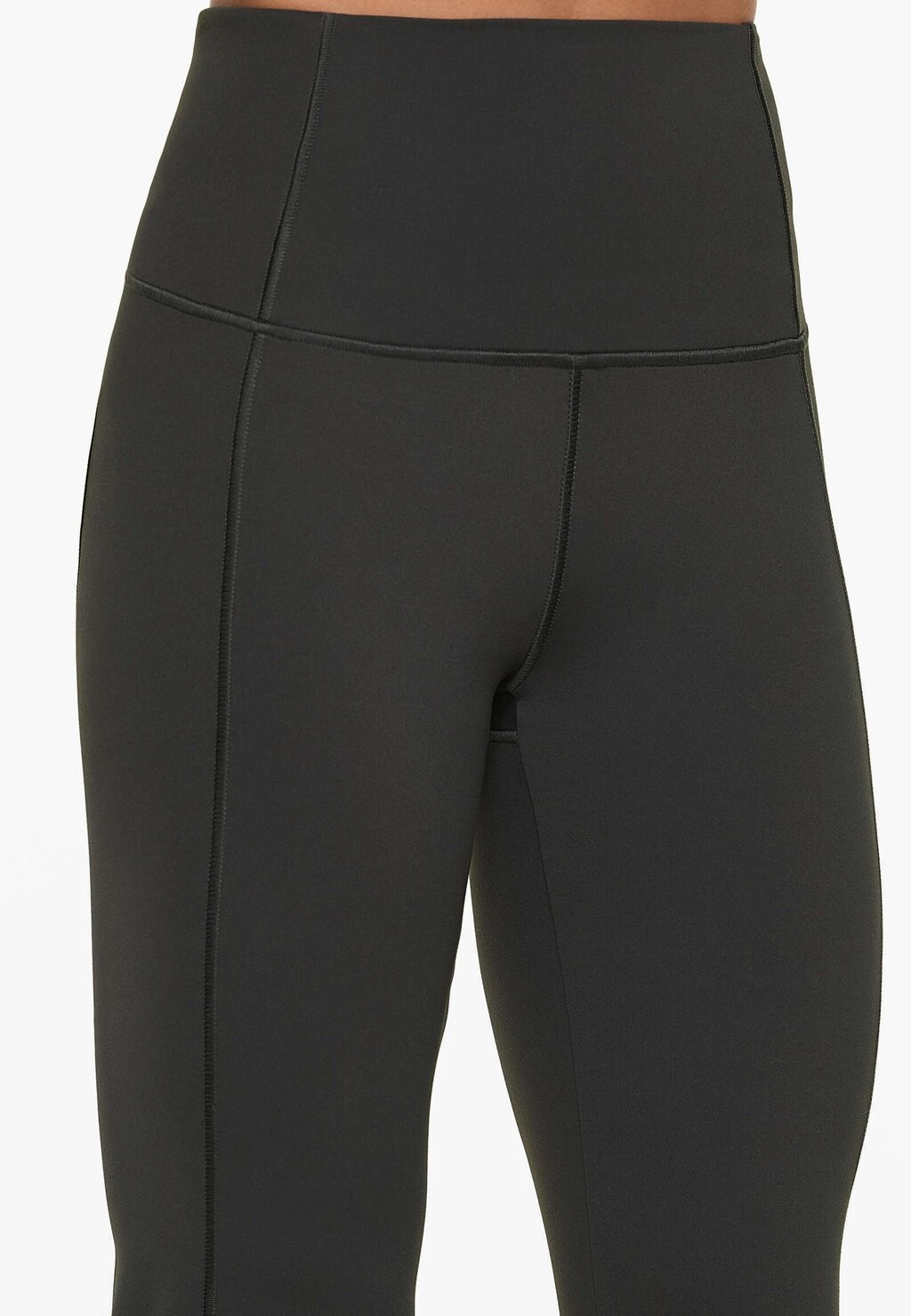 

Брюки COMFORTLUX SUPER-RISE FLARE WITH OVERLOCKING DETAIL OYSHO, цвет Mottled Dark Grey