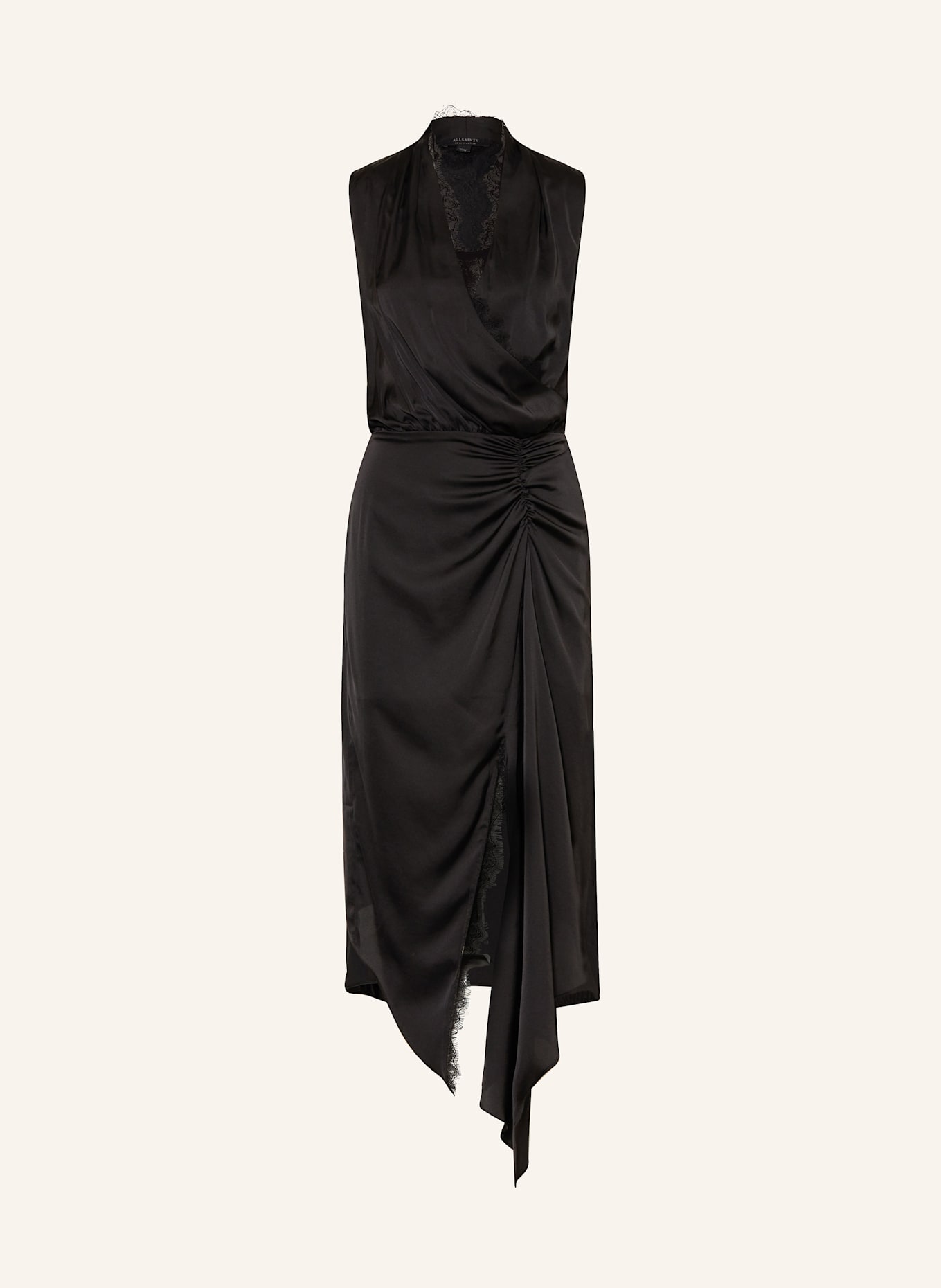

Выпускное платье с кружевом Allsaints, черный