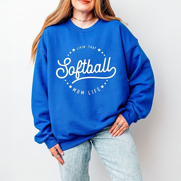 

Свитшот Livin' that softball mom life Simply Sage Market, Royal