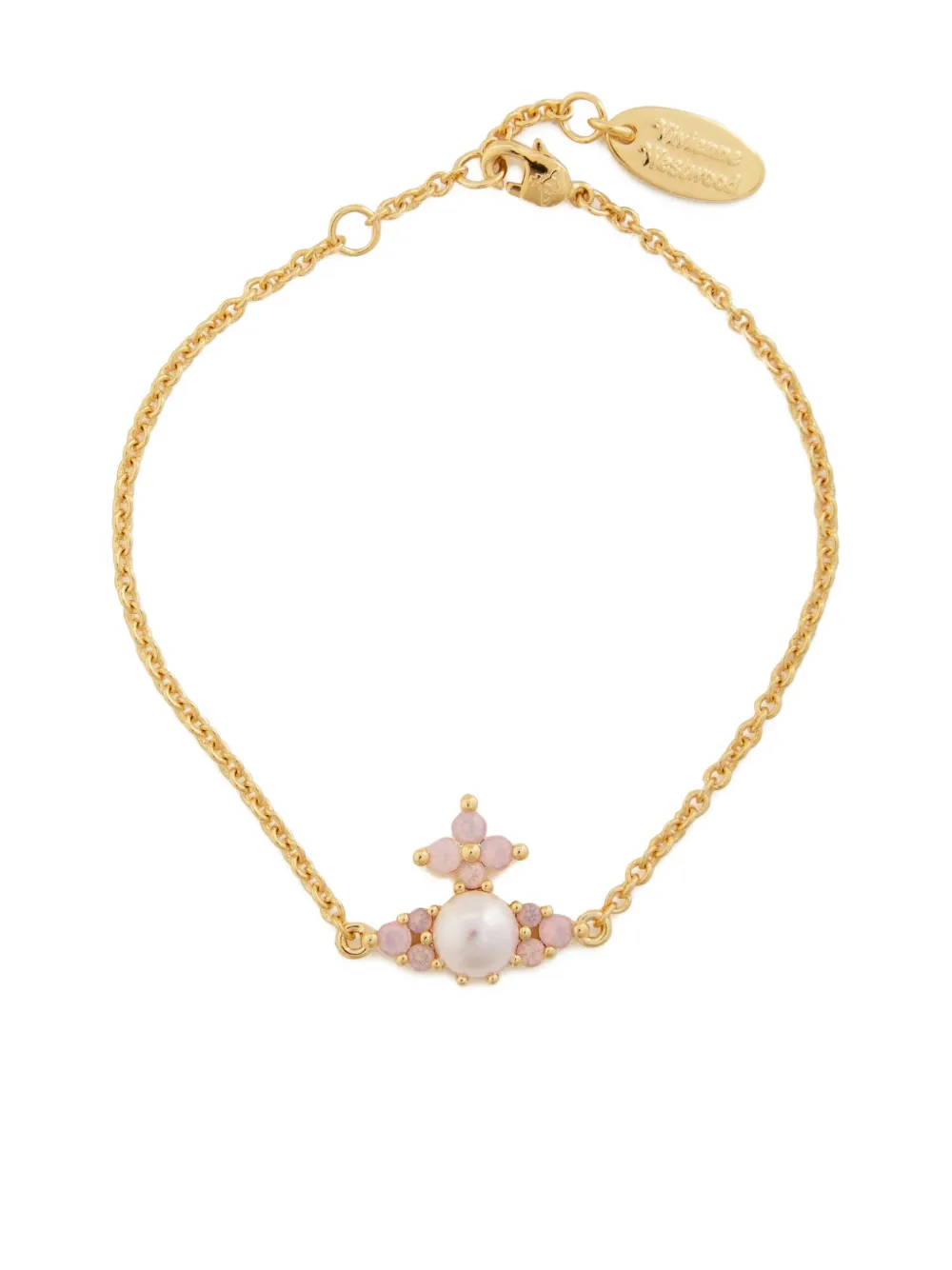 

Браслет с пластиной и эмблемой Orb Vivienne Westwood, золотистый