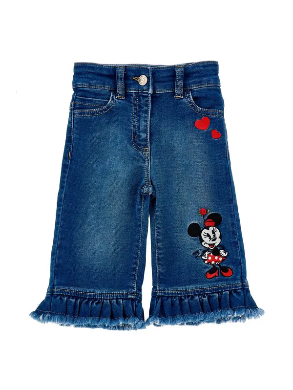 Джинсы прямого кроя con galetta Monnalisa, Blue Stone Denim