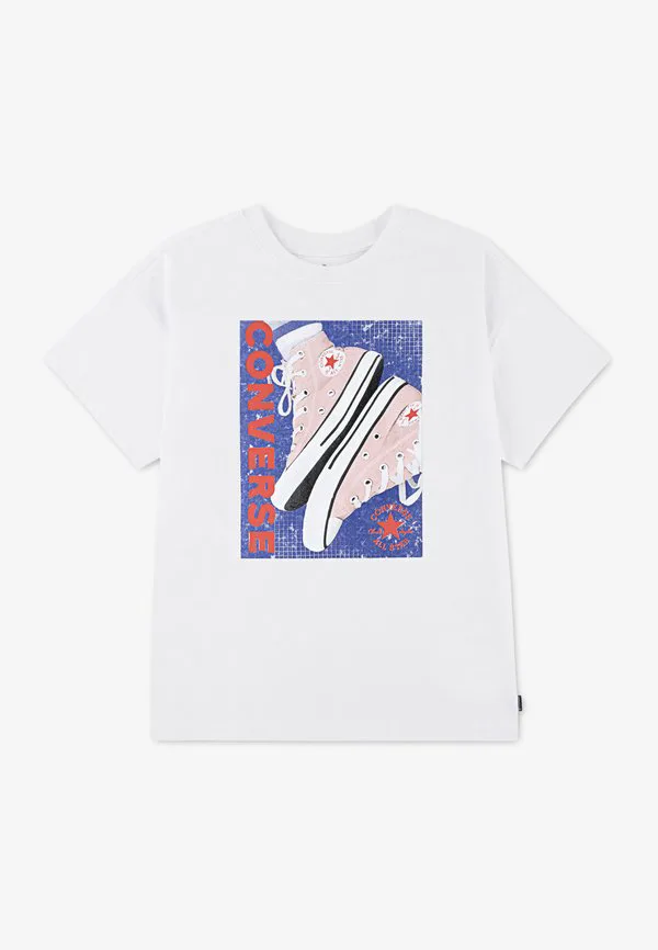 Футболка с принтом кроссовок Converse, White
