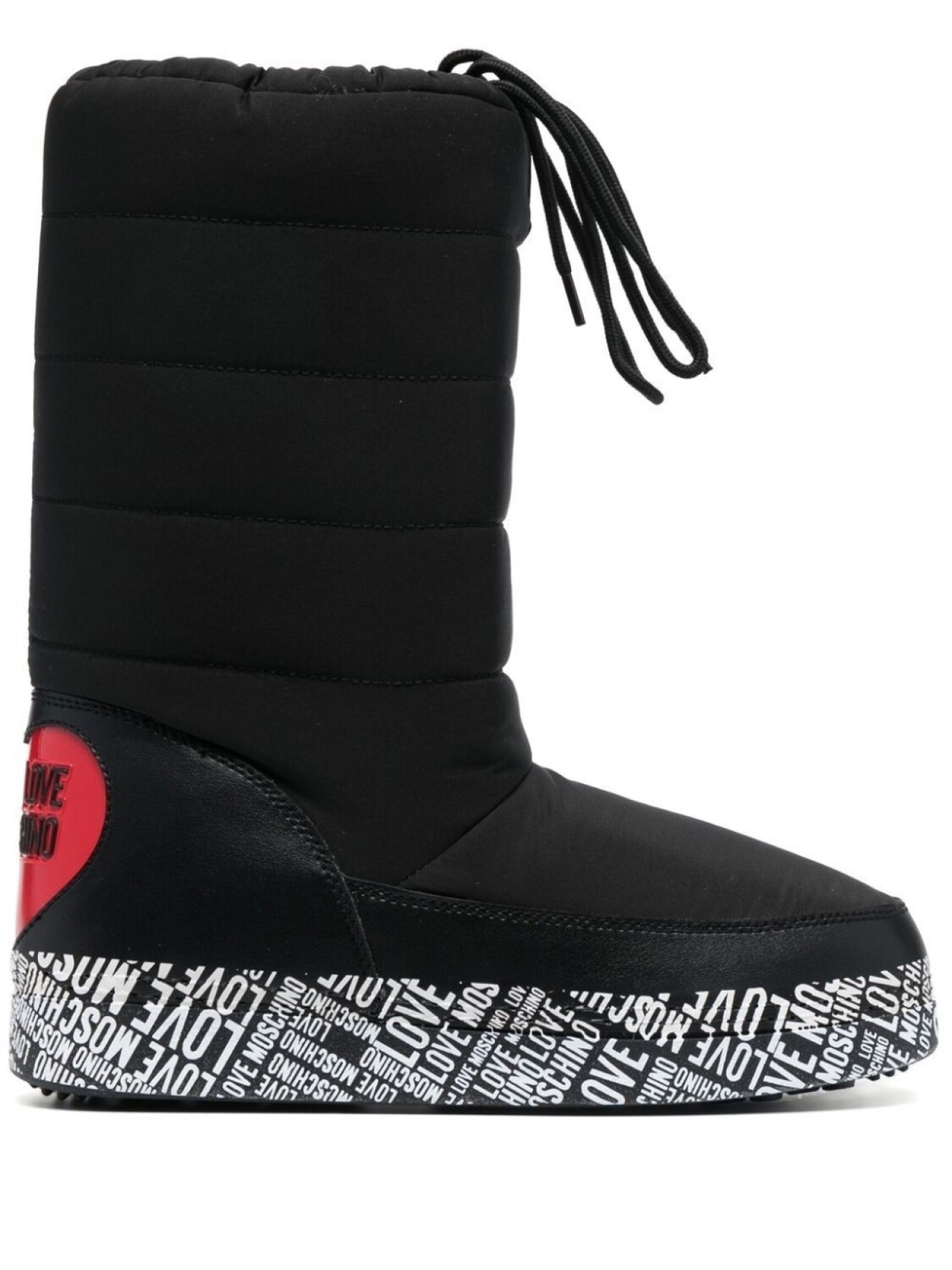 

Love Moschino стеганые ботинки с логотипом, черный