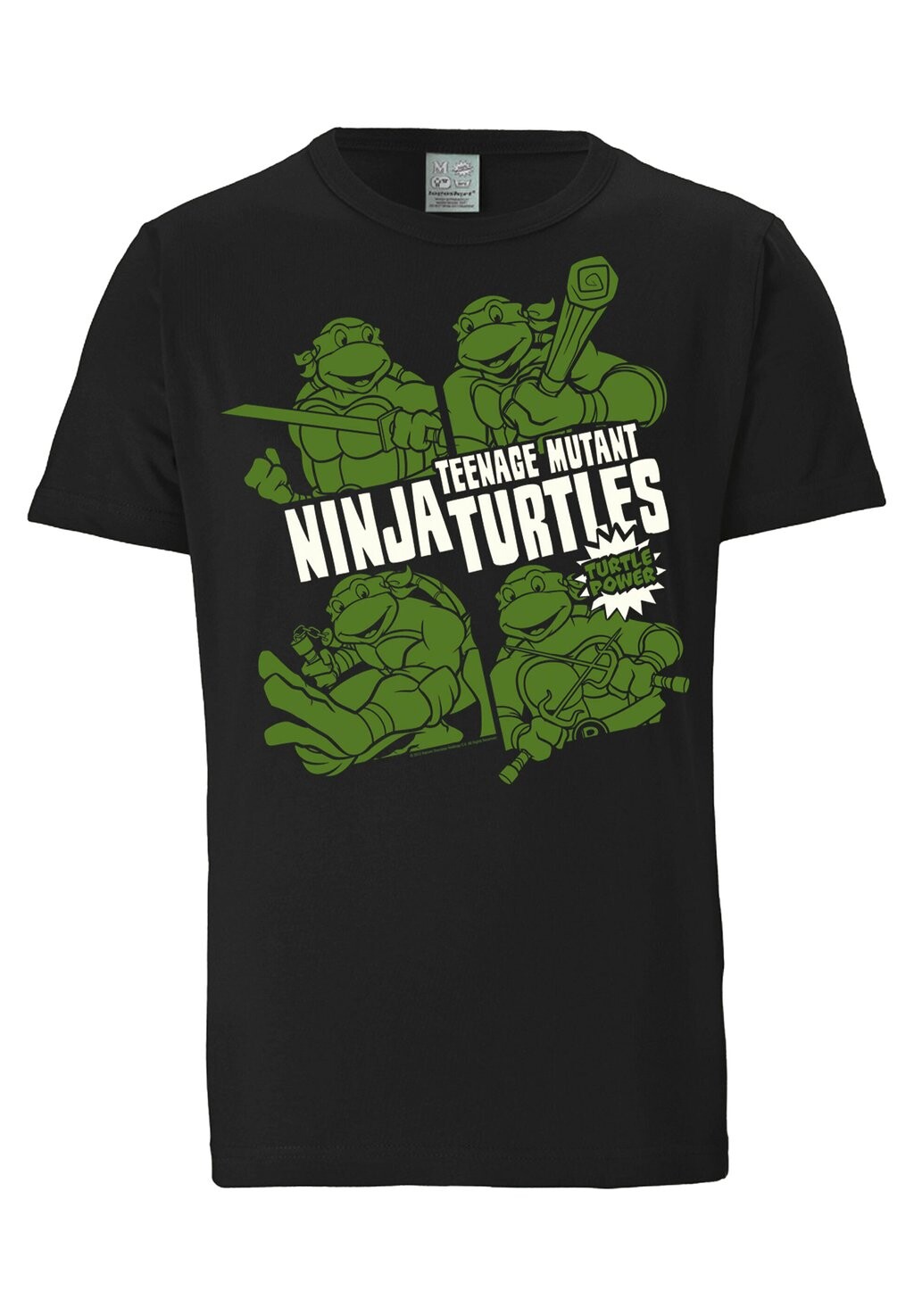 

Футболка с принтом NINJA TURTLES TURTLE POWER LOGOSHIRT, черный