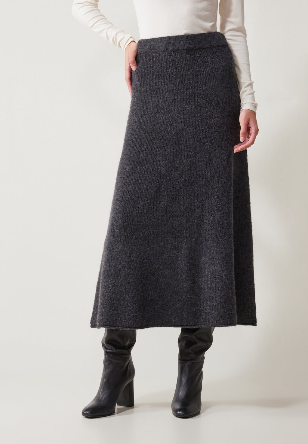 

Юбка А-силуэта WOOL BLEND SKIRT Anna Field, темно-серый