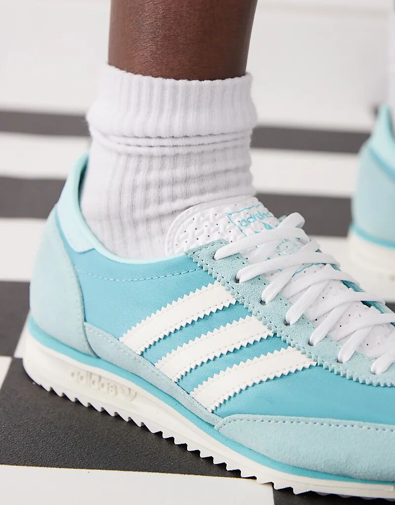 Кроссовки SL 72 OG мятного и белого цветов adidas Originals — фото 4