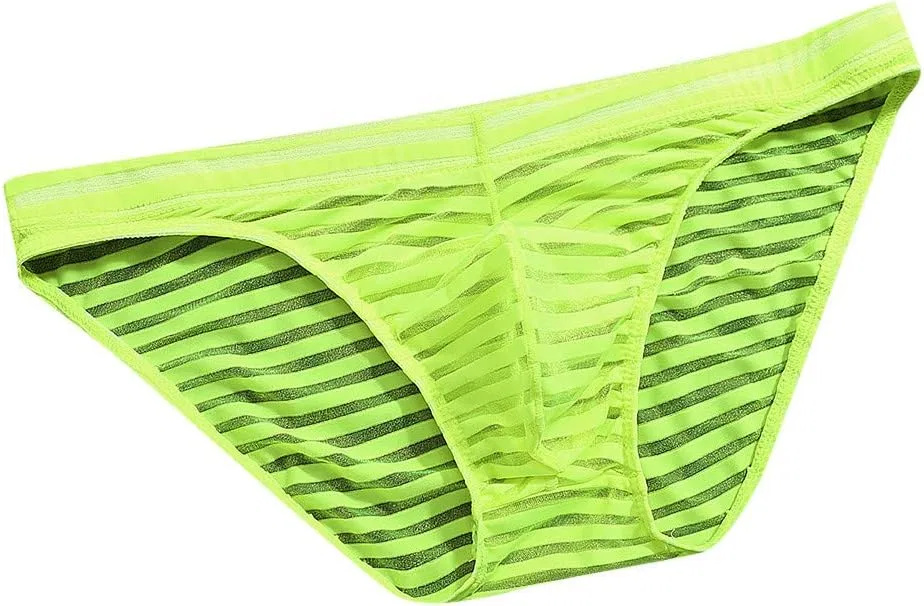 Брифы полосатые Ultra-Thin, Green