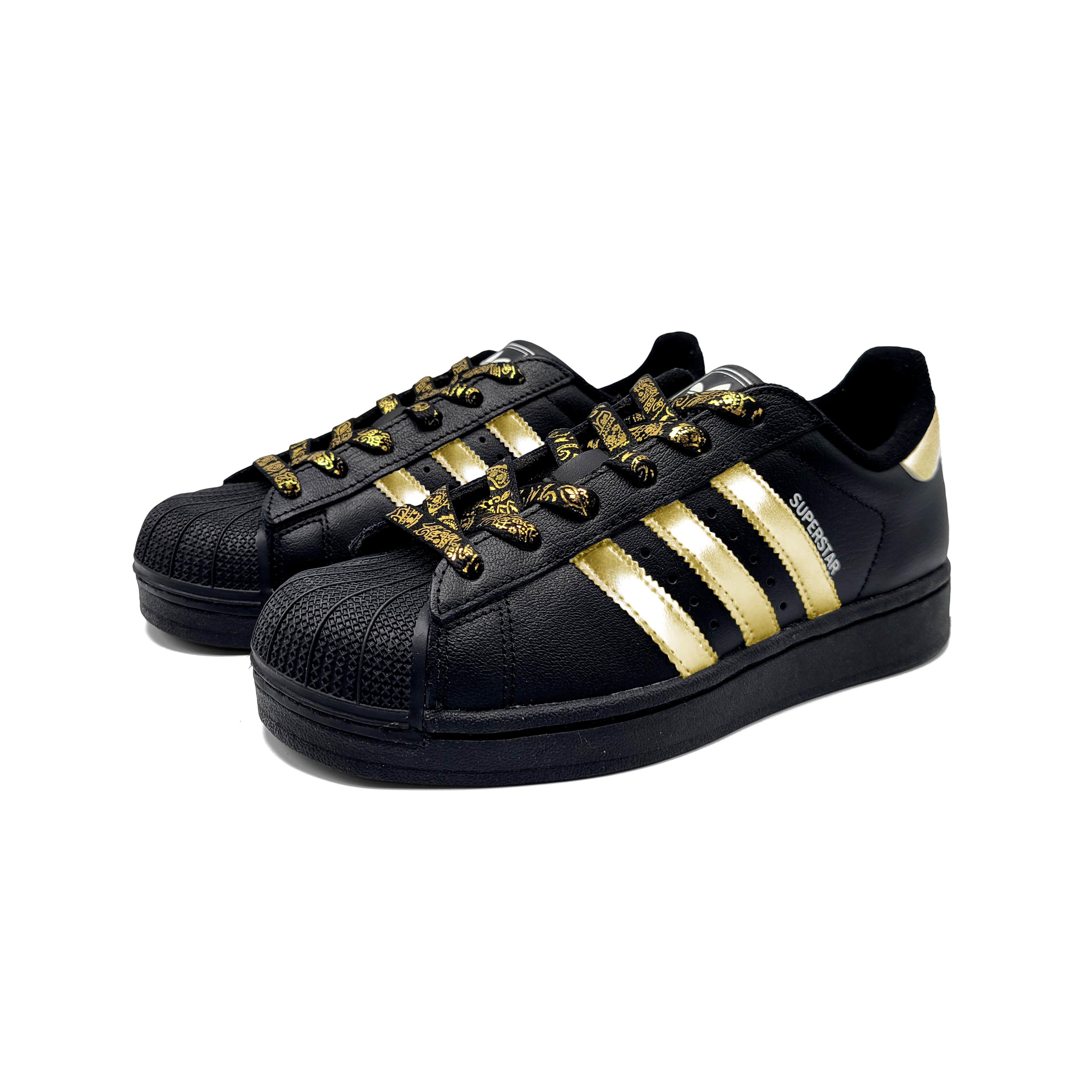 Adidas Originals Superstar 2 Slip Resistant Abrasion Resistant низкие детские кроссовки для скейтбординга Gold для подростков — фото 4
