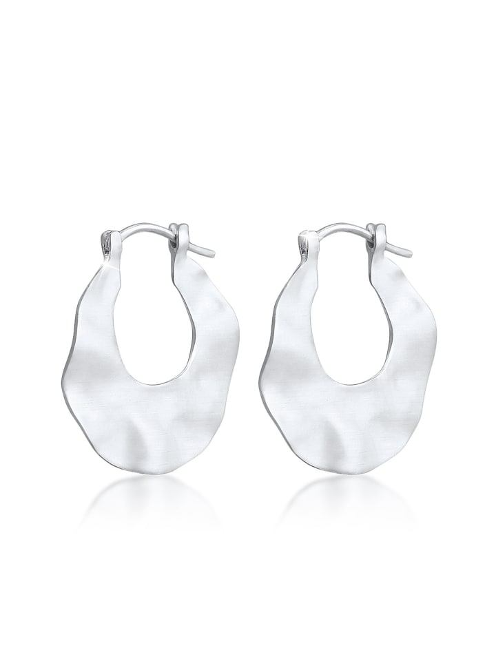 

Elli Серьги из серебра 925 пробы с геометрическим узором «Волны» в серебре