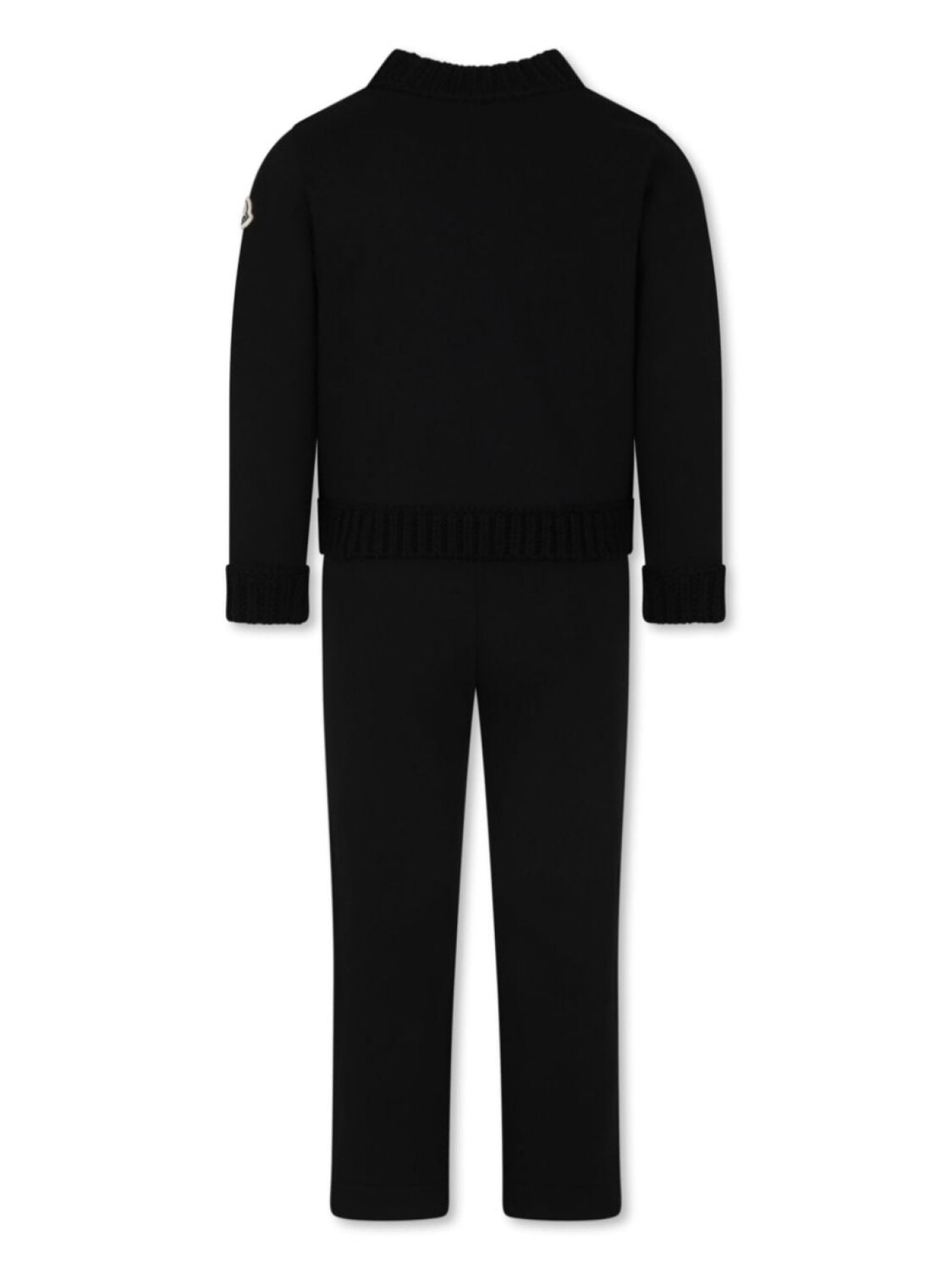 Moncler Enfant комплект из двух частей спортивного костюма с нашивкой-логотипом, черный — фото 2