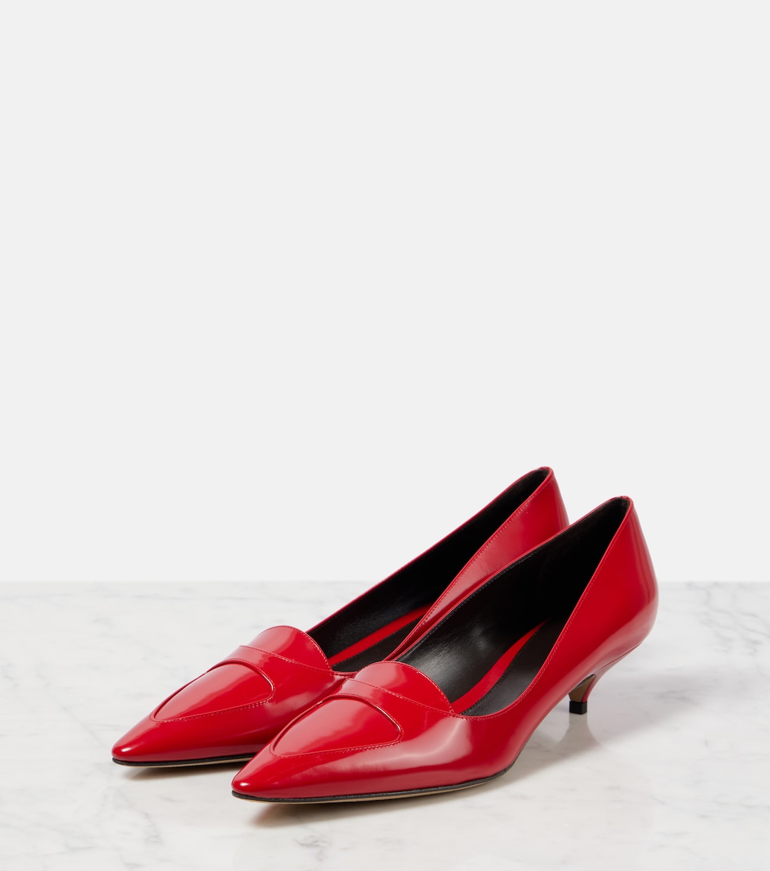 Женские туфли-лодочки Viv из кожи The Row, Scarlet — фото 4