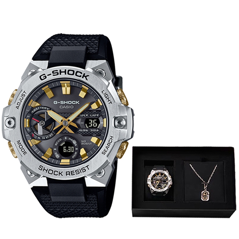 

CASIO Часы Native Stranger Collaboration Necklace Box Solar Quartz Movement Watch Men's Watch Black Dial