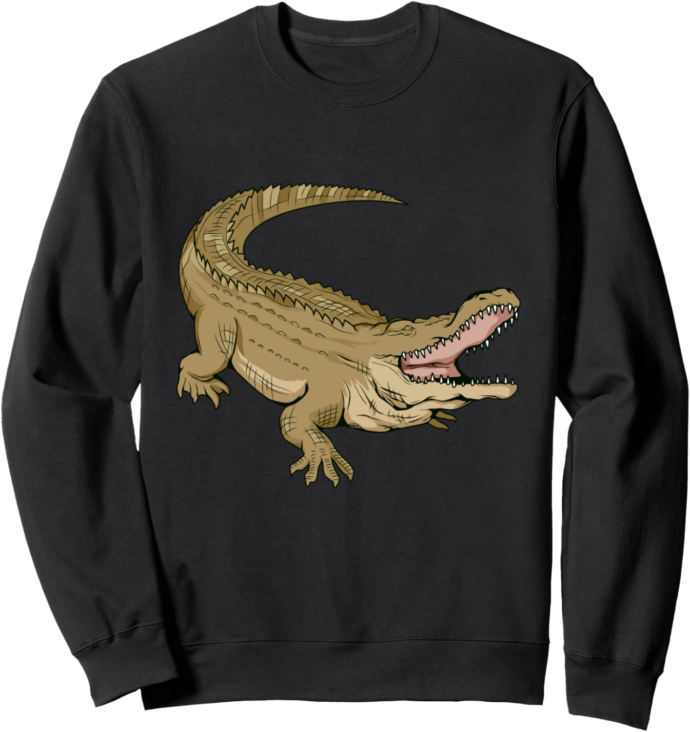 

Иллюстрация с изображением крокодила, рептилия, крокодил, толстовка Funny Crocodile Gifts And Merch, черный
