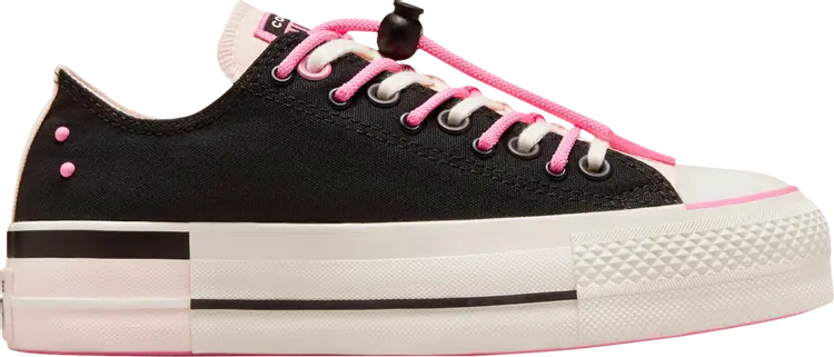 

Кроссовки Wmns Chuck Taylor All Star Lift Platform EasyOn Low 'Black Fable Pink', черный