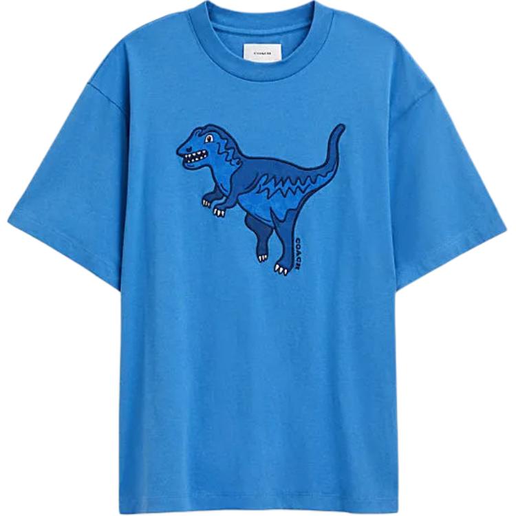 

COACH Футболка Rexy SS24 мужская blue, Синий, COACH Футболка Rexy SS24 мужская blue