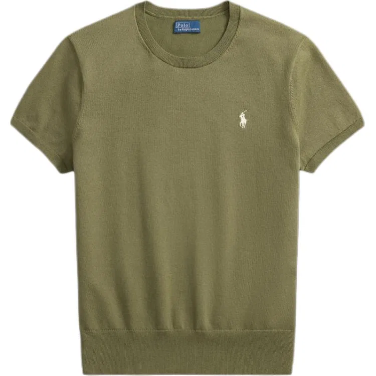 Свитер с круглым вырезом и коротким рукавом Polo Ralph Lauren, Willow Green