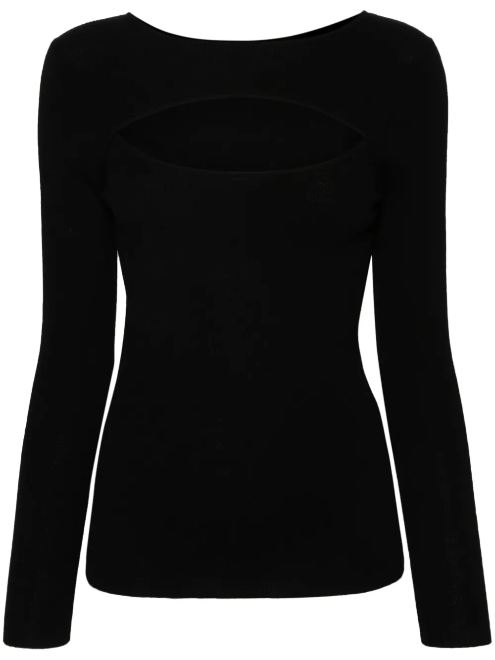 

Топ в рубчик с вырезами ALLUDE, черный