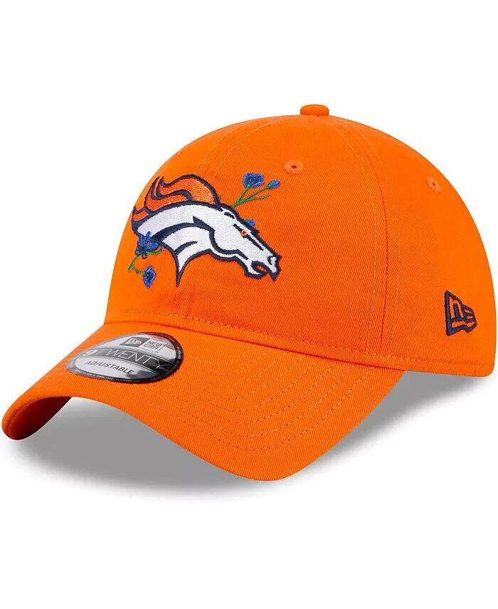 

Женская оранжевая кепка Denver Broncos Gameday Flower 9TWENTY Adjustable New Era