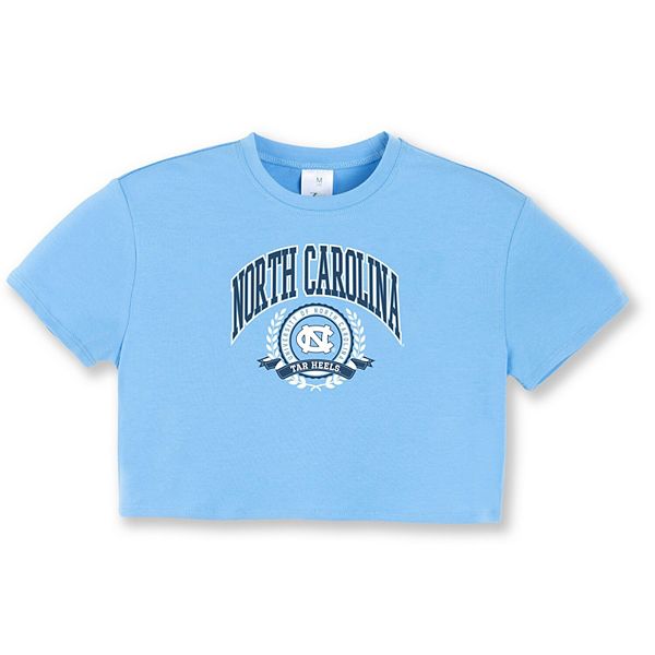 

Детская футболка cropped light blue north carolina tar heels laurels tri-blend Zoozatz
