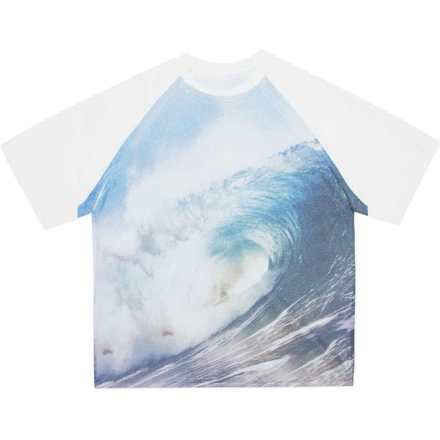 

Футболка с волнообразным принтом ADER ERROR, небесно-голубая