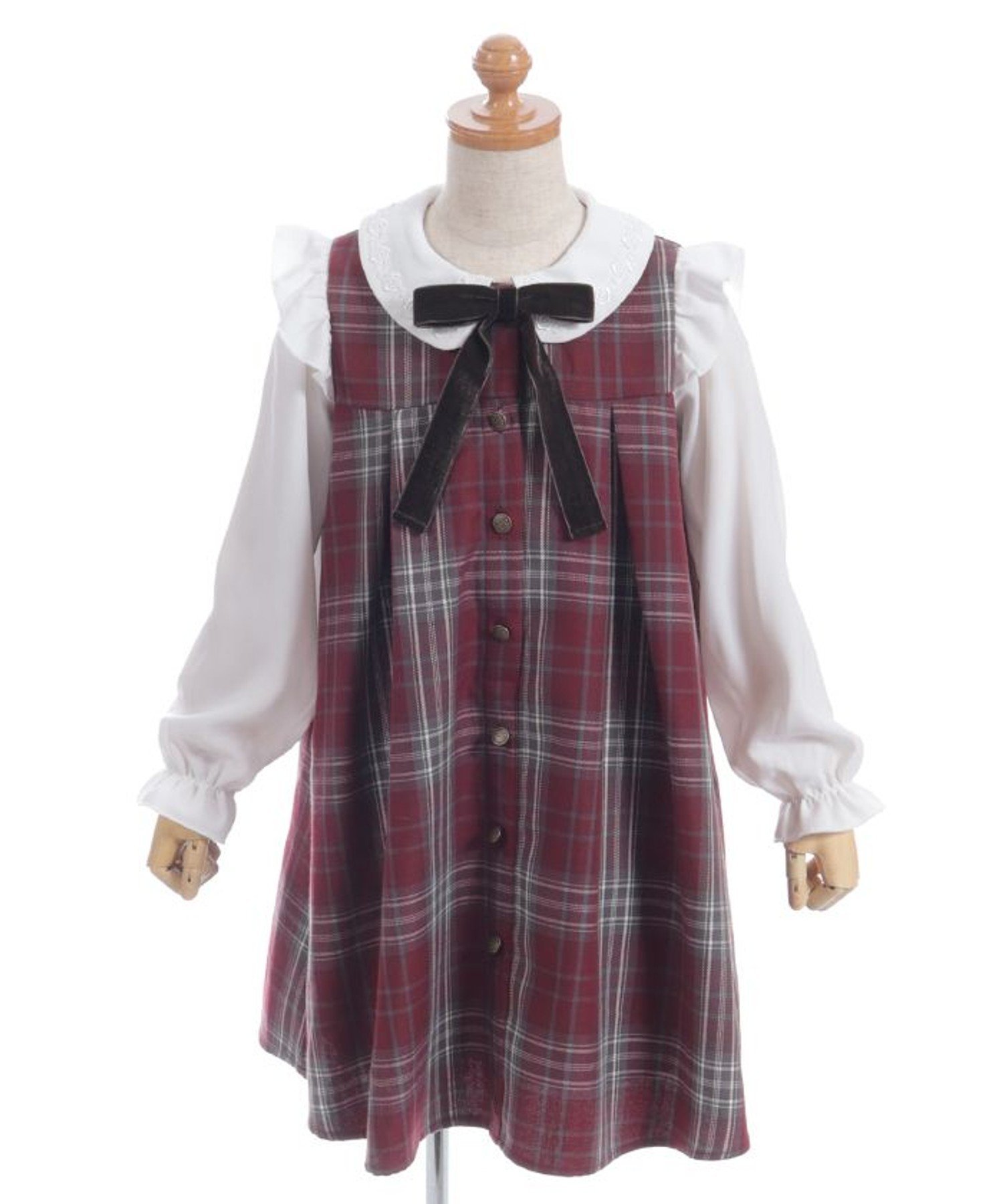 Платье в клетку тартан Axes femme kids, Wine