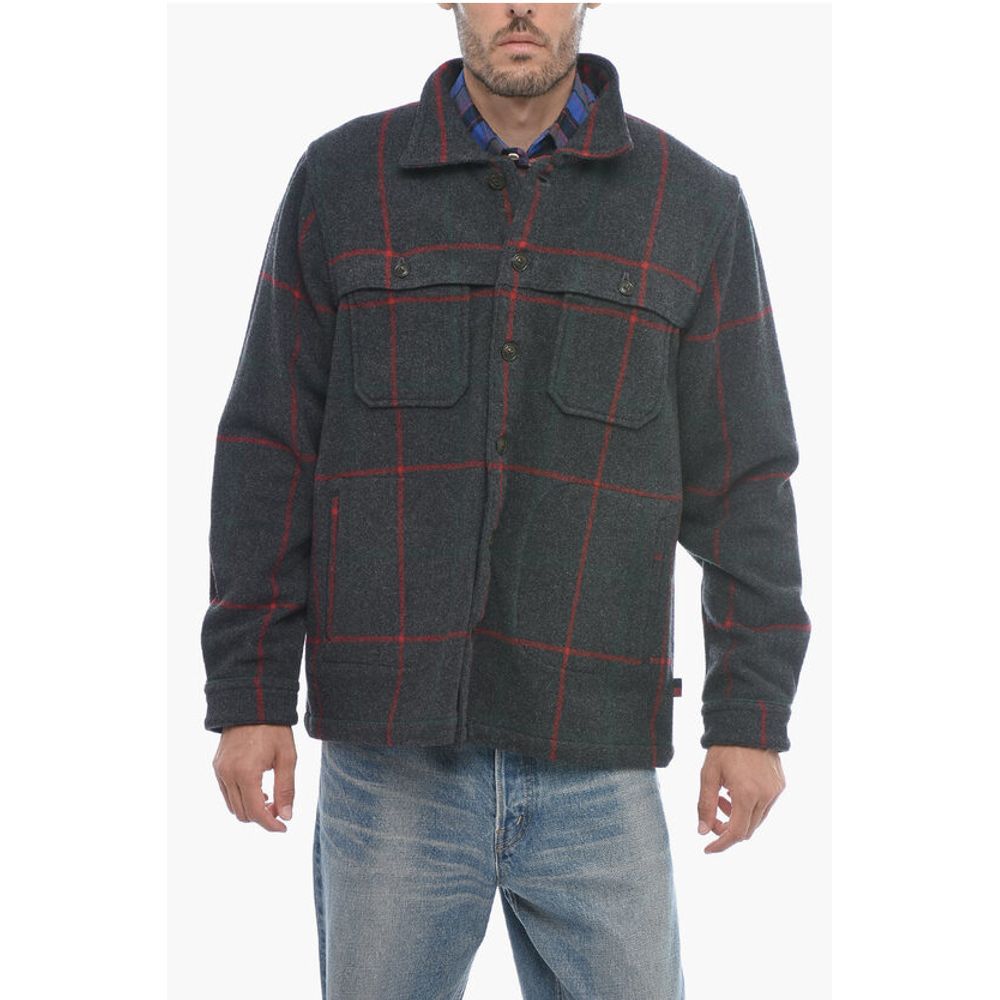 

Серая шерстяная рубашка Woolrich, Gray