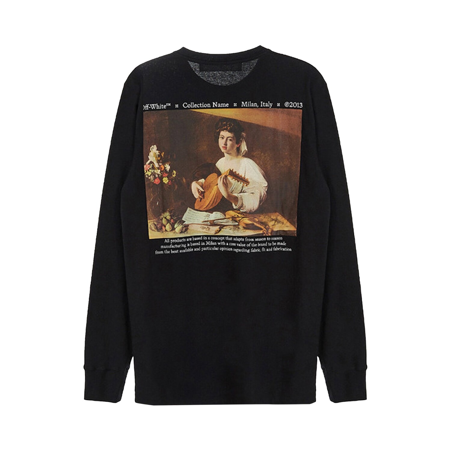 Off-White Футболка с длинными рукавами Caravaggio Lute, цвет Черный/Мульти — фото 2