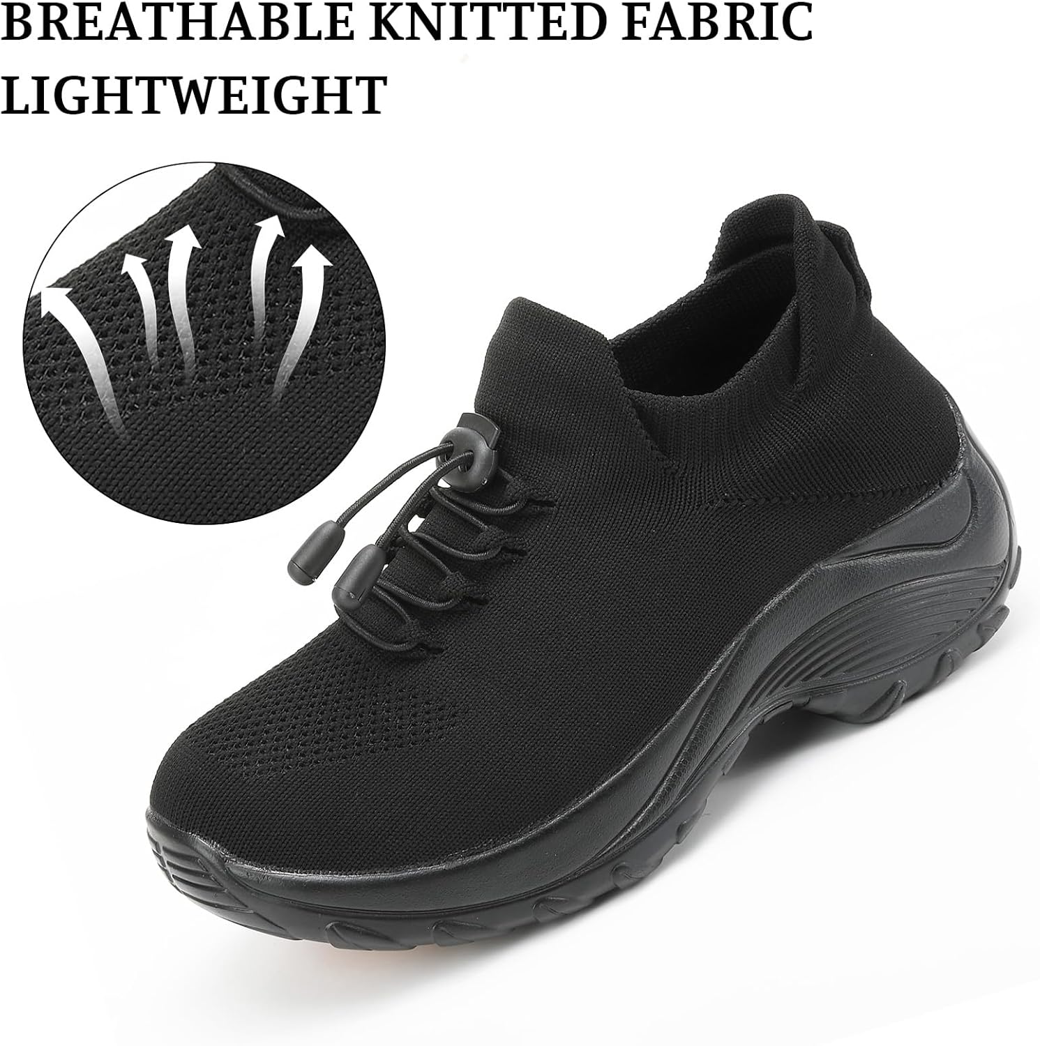 Ортопедическая обувь для женщин Comfort Wear Orthowear, туфли широкого размера, на липучке, для ходьбы, теннисные кроссовки, обувь при подошвенном фасциите, боулинг, сетчатый спортивный стиль для игроков в боулинг, дышащие и легкие Xdfvc, черный — фото 4