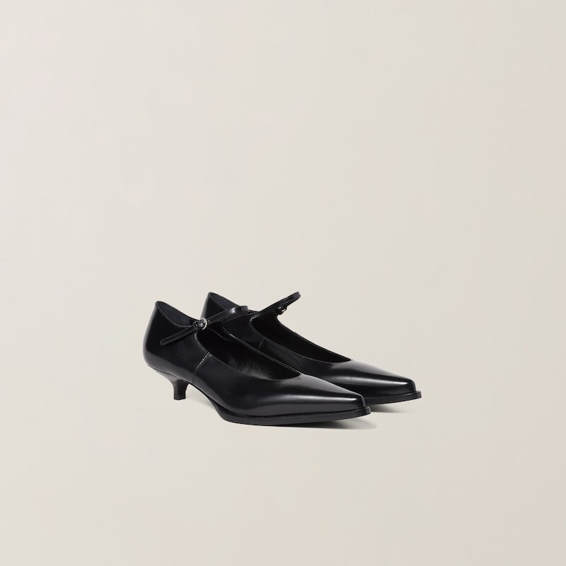 

Туфли из матовой кожи Miu Miu, черный