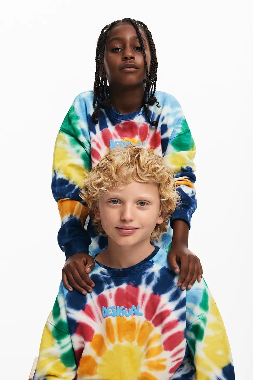 

Детская хлопковая толстовка Desigual, желтый