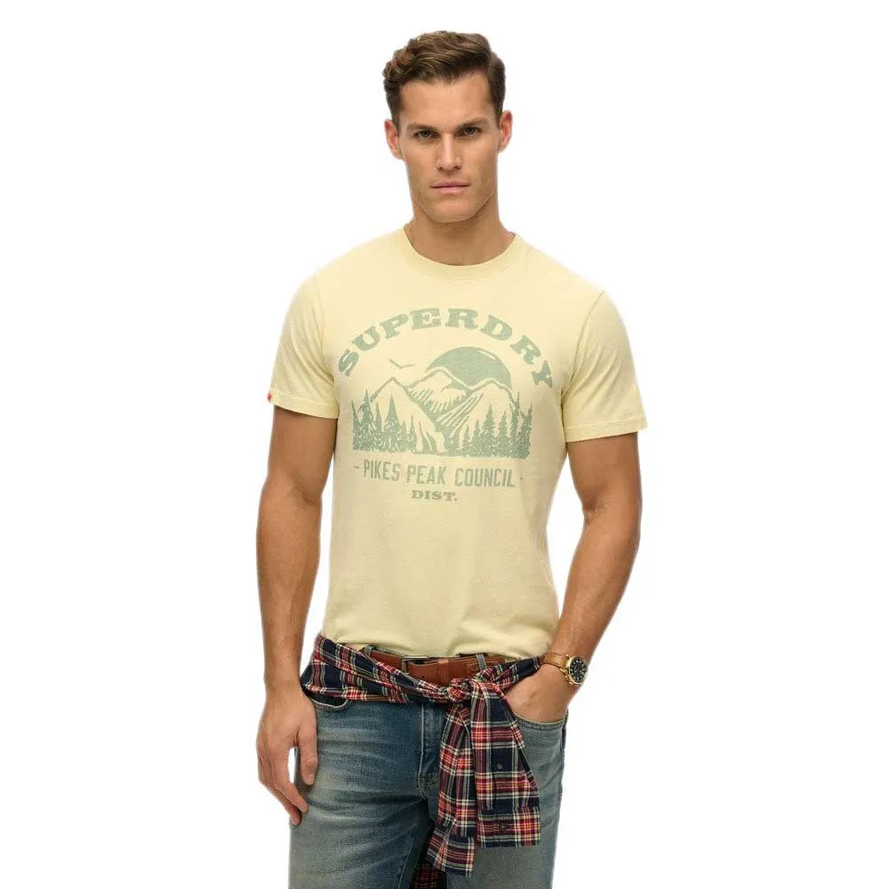 

Футболка с коротким рукавом Superdry Lo-Fi Outdoor Mono Relaxed, желтый