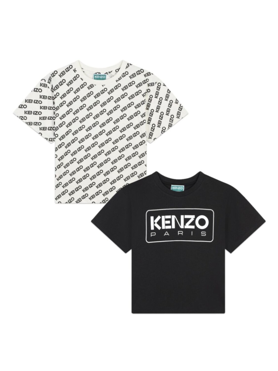 

Kenzo Kids комплект из двух футболок с логотипом, белый