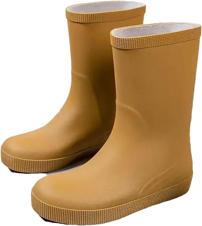 

Мужские водонепроницаемые и противоскользящие ботинки для рыбалки, комфортные ПВХ ботинки, стойкие к износу, резиновые дождевые ботинки с низким каблуком для работы Generic, коричневый