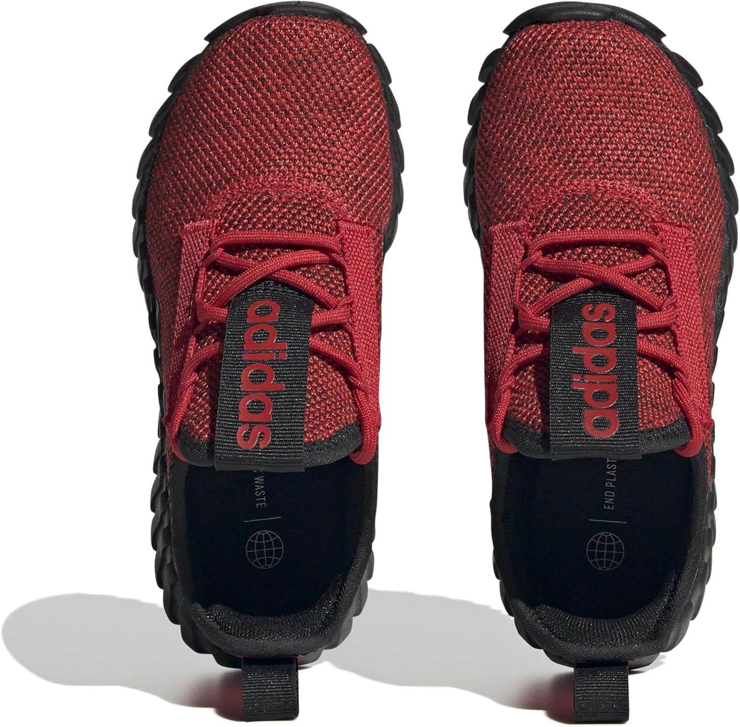 Кроссовки adidas Kids Boys Kaptir 3.0 на шнуровке для мальчиков, повседневные - черные — фото 2
