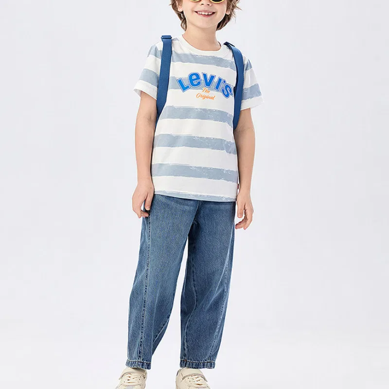 Детская футболка с круглым вырезом Levis, Blue Mist — фото 4