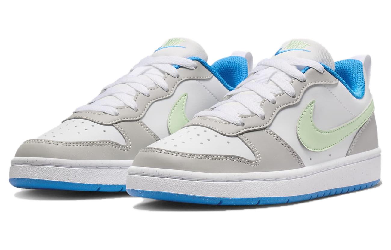 Кроссовки Nike Court Borough Low Recraft GS 'Light Iron Ore Vapor Green' Серый/Пар Зеленый/Белый/Прозрачный Голубой — фото 2