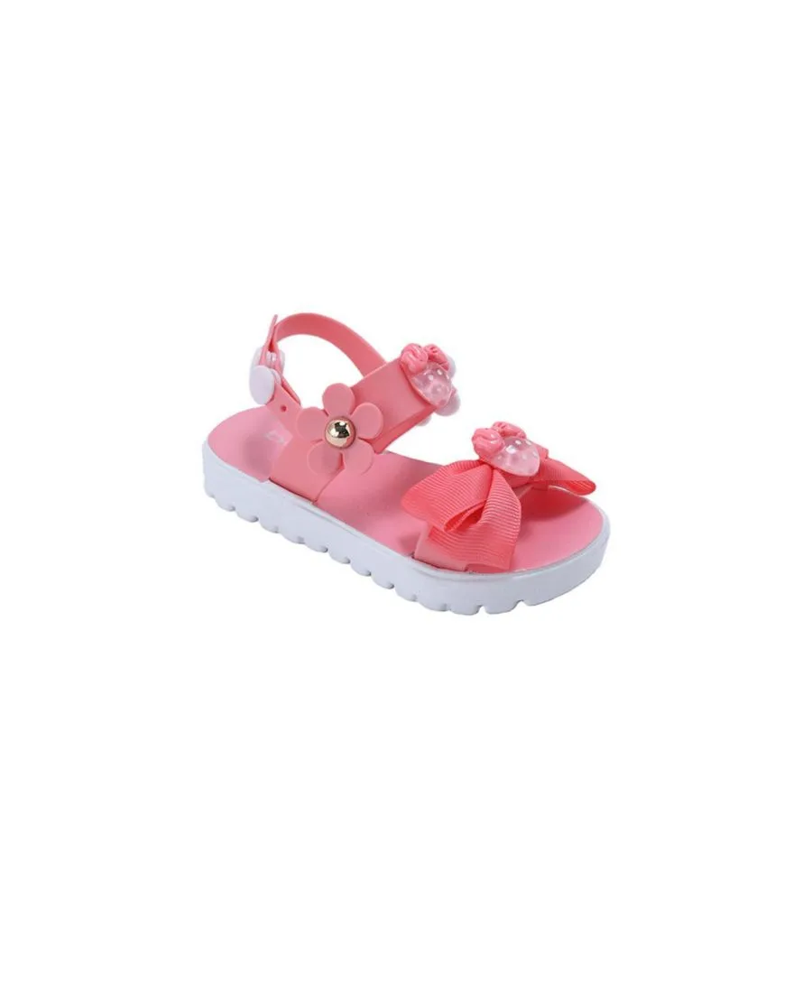 Детские сандалии PCU с бантиком и подвесками Bebe, розовый