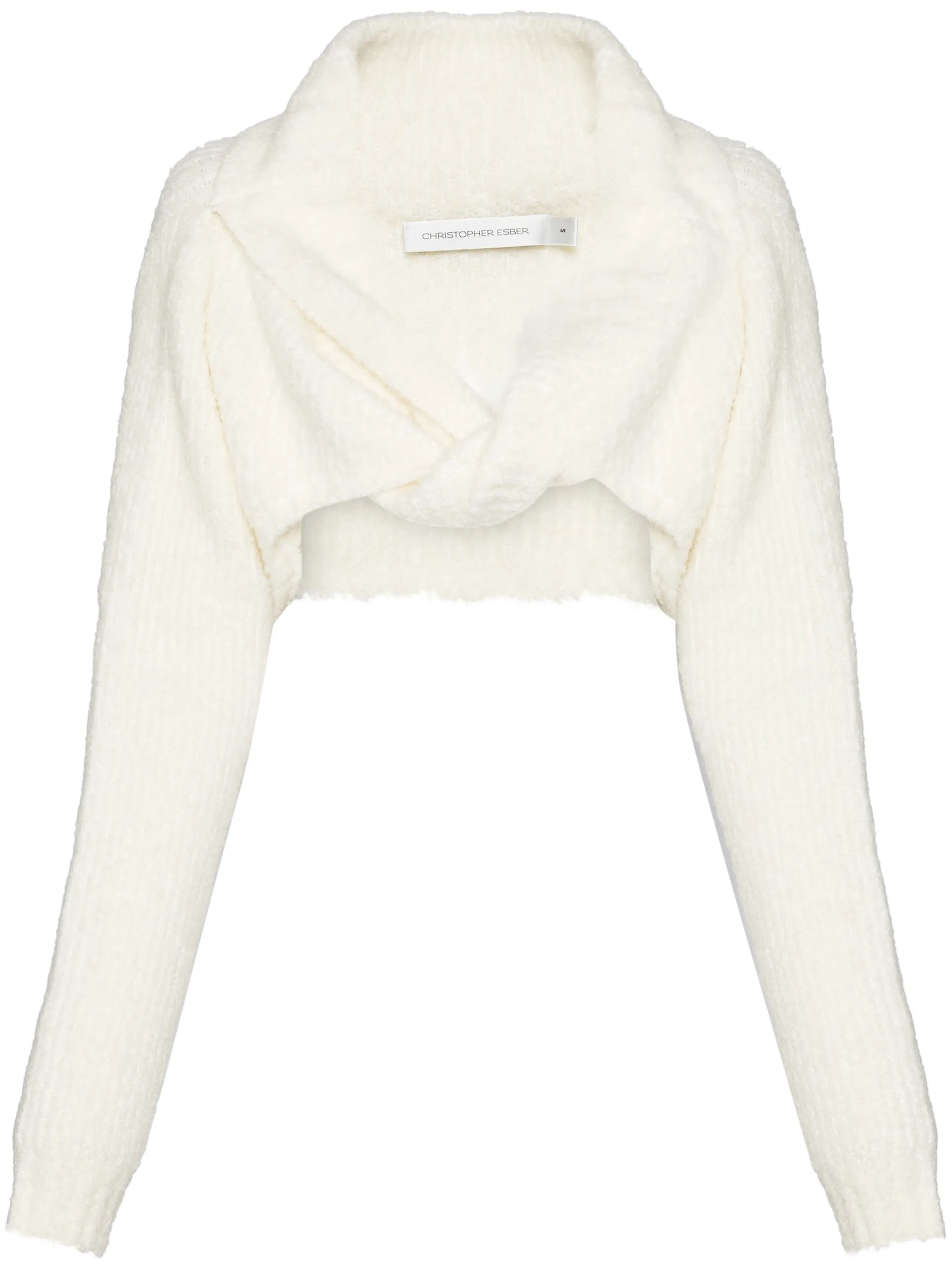 

Джемпер из ткани букле Christopher Esber, кремовый